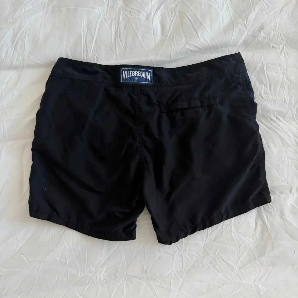 Vilebrequin Elasticated Waist Swim Shorts Black Mens Size XL